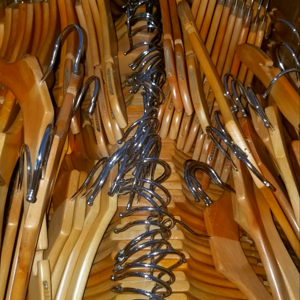 Wooden Retail Hangers 8 ct Lot FIRM